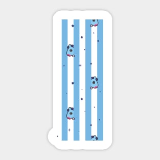 BT21 Mang Striped Pajamas Pattern Sticker